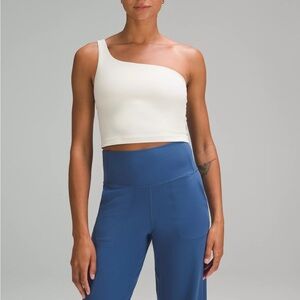 NWOT Lululemon Ribbed Nulu Asymmetrical Yoga Tank Top - Bone